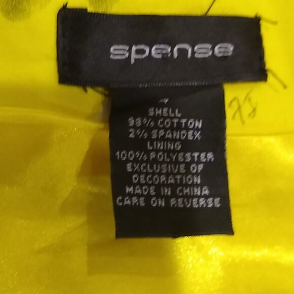 Spense Sheath Dress Womens Size 4 Yellow Floral Cap Sleeves Round Neck - Picture 3 of 7